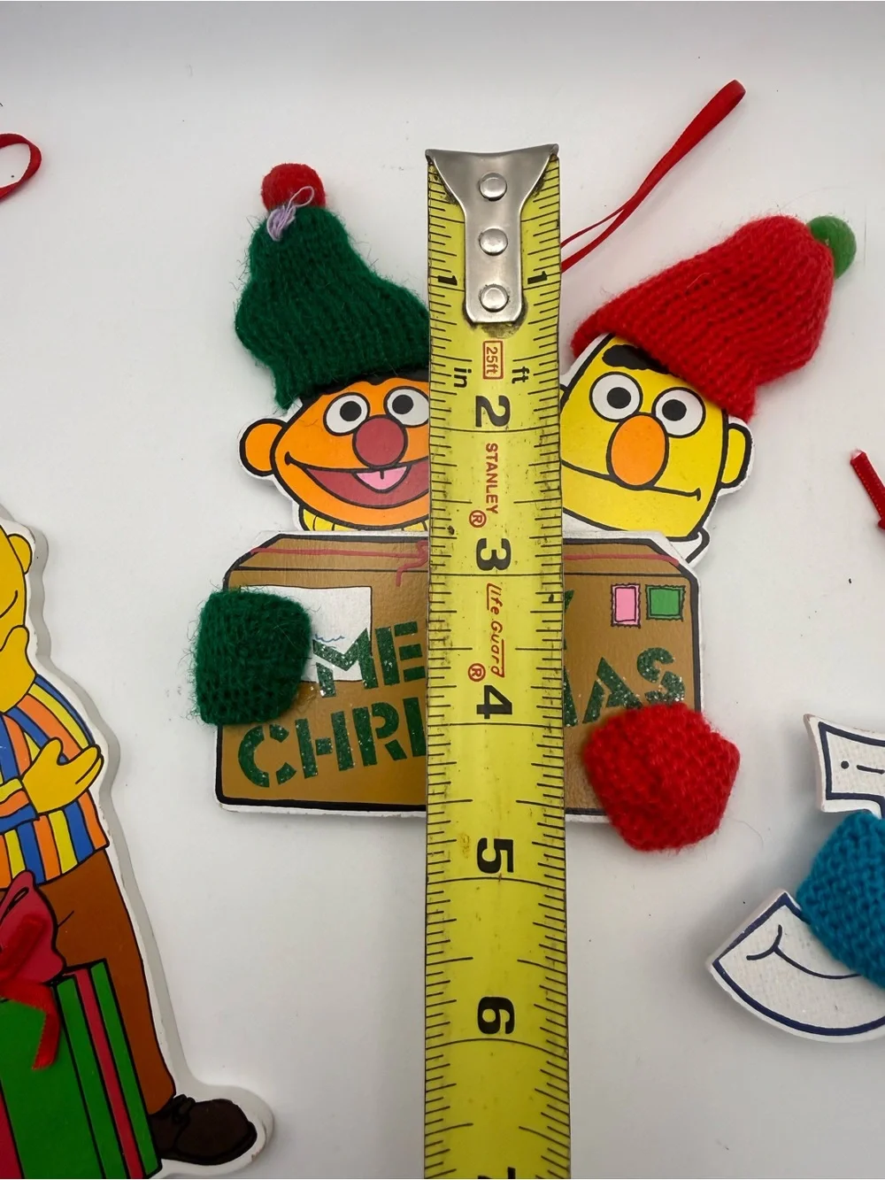 Sesame Street Elmo, Ernie & Bert Merry Christmas Hanging Ornament lot